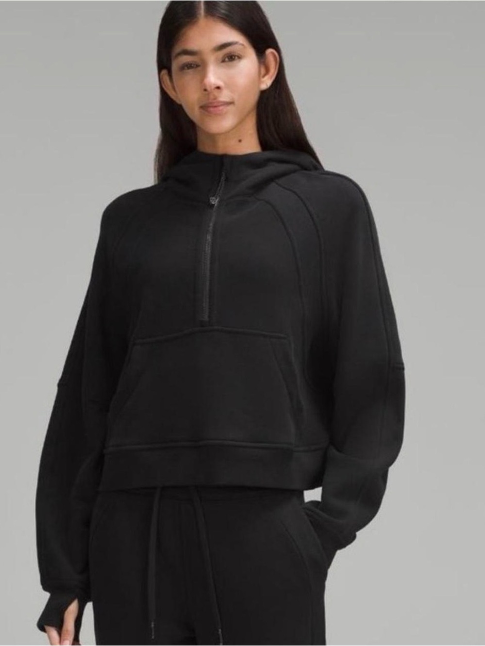 lululemon athletica Black Half-Zip Hoodie